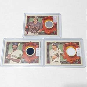 2022 Baseball Game-Used Jersey Lot of 3 Cards Boston Red Sox, Brewers & Astros